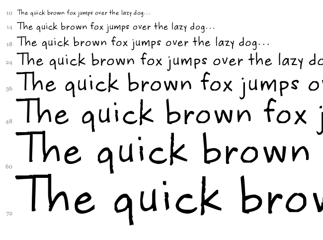 Jenn Bee font waterfall